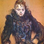 henri de toulouse lautrec la femme au boa noir peinture dessin 1892