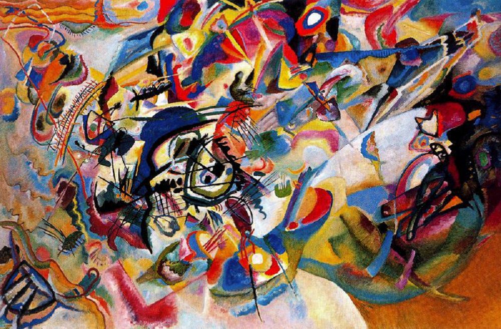 Wassily Kandinsky, Composition VII peinture 1913, 200x300, ©galerie d'Etat Tretiakov,Moscou. Comment Vassily Kandinsky A fondé l’art abstrait ?