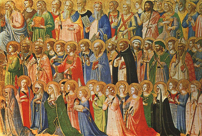 Fra Angelico, Les précurseurs du Christ avec les saints et les martyrs, 1423-1424. Crédit photo. (Comprendre les origines d'Halloween pour les nuls !).