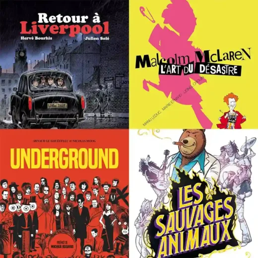 Notre sélection de livres Du rock en BD !