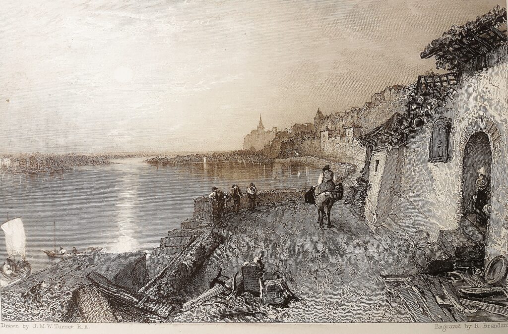 William Turner : Vue de la vallée de la Loire à Montsoreau (1826)