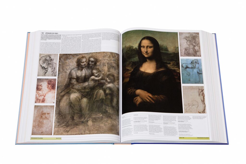 La Joconde de Léonard de Vinci, pages intérieures du Musée Absolu aux Éditions Phaidon. (Meilleur livre de la semaine : Le Musée Absolu !).