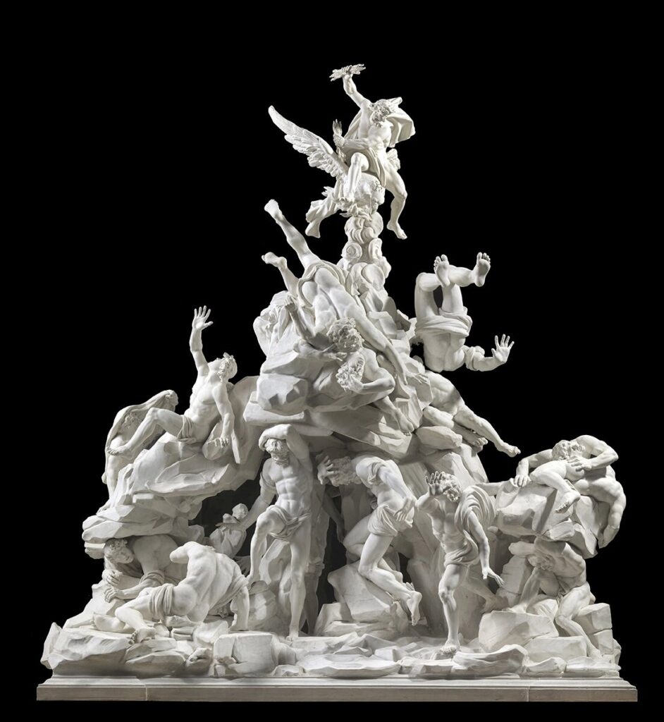 Filippo Tagliolini, La chute des géants, 1787-1790. Crédit photo Musée National de Capodimonte. (Découvrez l’exposition Naples à Paris au Louvre !).