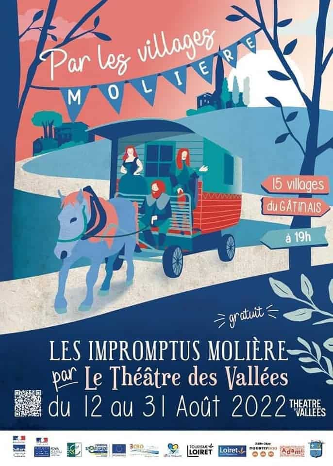 Affiche du projet Roulottes par le Théâtres des Vallées. 2022. (Théâtre : Des Compagnies théâtrales régionales au Festival d’Avignon #2).