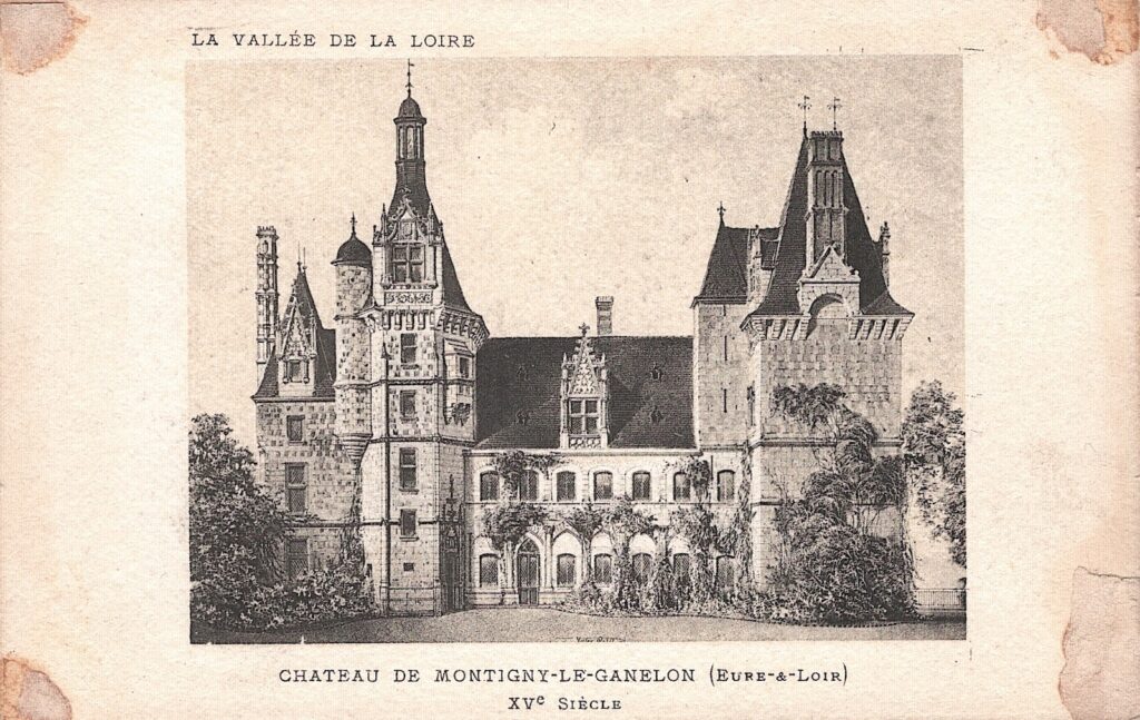 Le château de Montigny-le-Gannelon au XVe siècle, selon une gravure ancienne. (Visite du château de Montigny-le-Gannelon !).