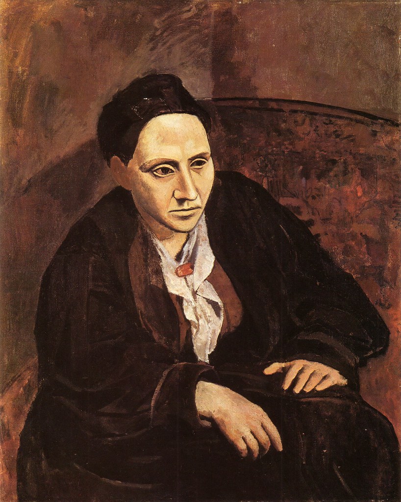 Pablo Picasso : Portrait de Gertrude Stein (1905). Crédit photo The Metropole Museum of Art. (Exposition Gertrude Stein et Pablo Picasso au musée du Luxembourg !).