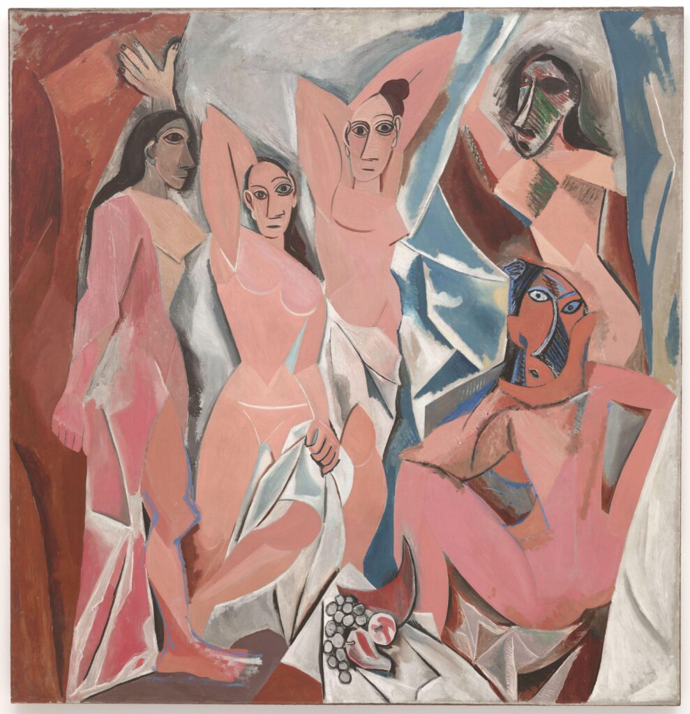 Pablo Picasso : Les demoiselles d'Avignon (1907). Crédit photo Museum of Modern Art New York. (Exposition Gertrude Stein et Pablo Picasso au musée du Luxembourg !).