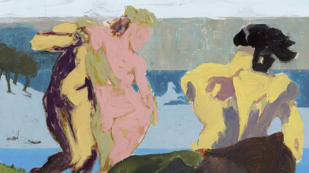 Markus Lüpertz, Arcadie - la haute montagne, 2013, technique mixte sur toile, 130 x 162 cm, Michael Werner Gallery ©️Markus Lüpertz. (Exposition : Markus Lüpertz s’empare d’Orléans !).