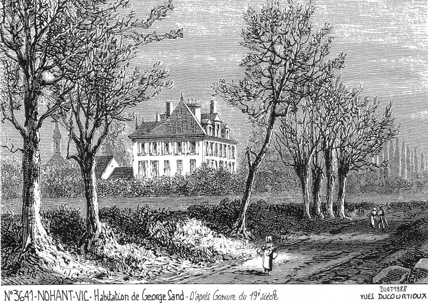 Patrimoine : Visite de la Maison George Sand, ou château de Nohant ! D'après une gravure du XIXe siècle. Crédit photo Yves Ducourtioux.