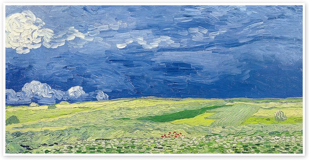 Vincent Van Gogh : Champ de blé sous un ciel orageux (1890). Crédit photo musée d'Orsay. (Ne ratez pas l'exposition Van Gogh à Auvers-sur-Oise au musée d'Orsay !).