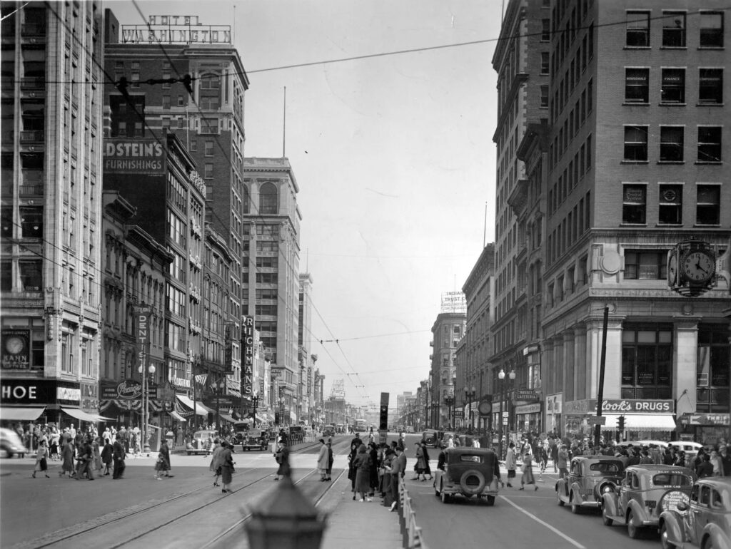 Indianapolis dans les années 1930. Crédit photo IndyStar file. 