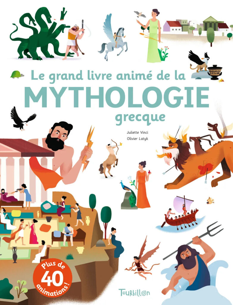 Le grand livre animé de la mythologie grecque aux éditions Tourbillon