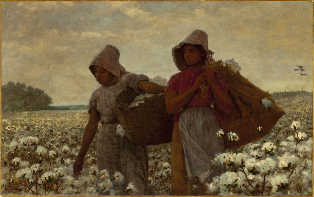 Les cueilleurs de coton de Winslow Homer 1876. (Meilleures citations pour comprendre l’œuvre d’Alexis de Tocqueville 3/4).
