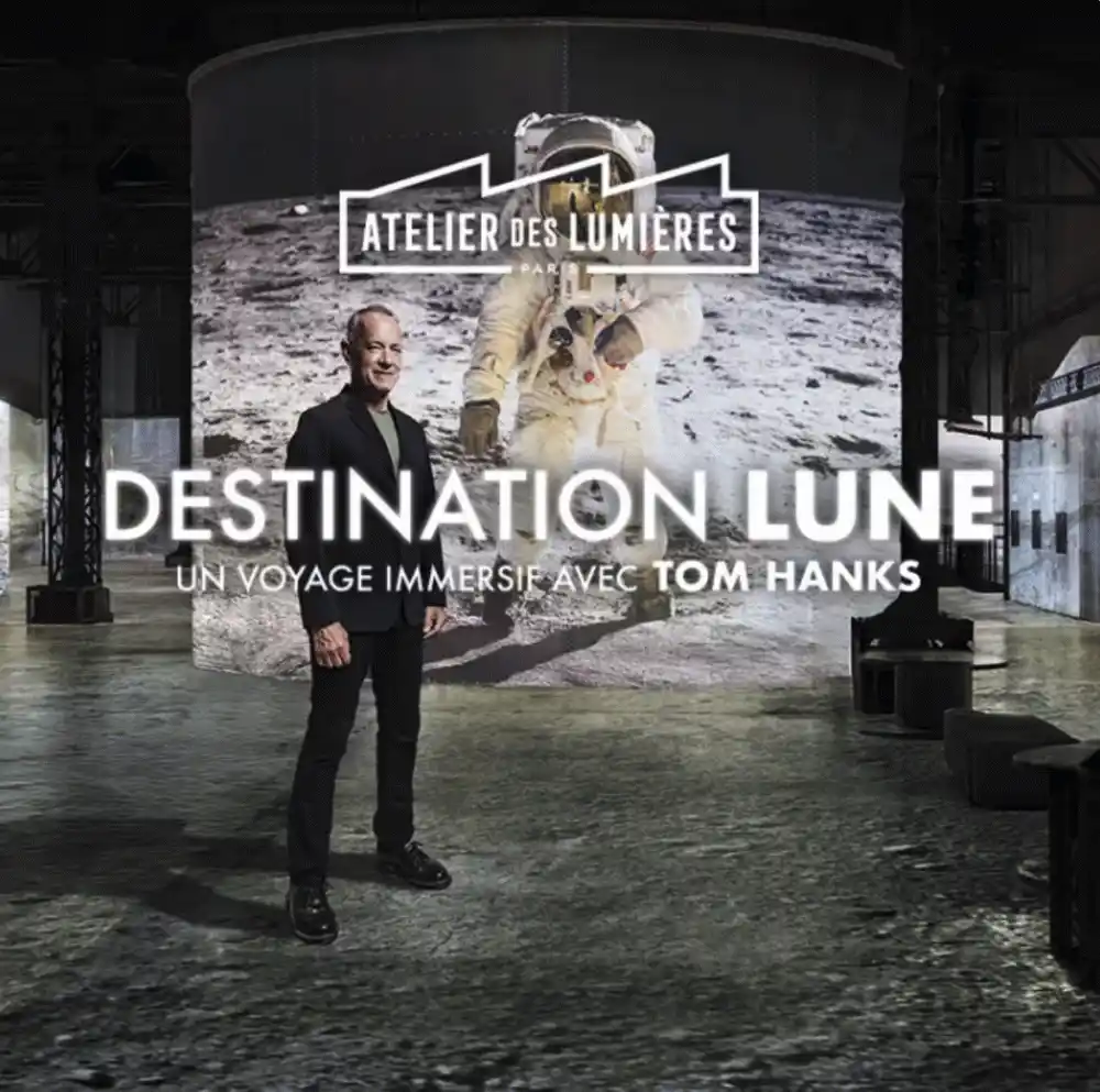 Expérience DESTINATION LUNE : UN VOYAGE IMMERSIF AVEC TOM HANKS À l&rsquo;Atelier des Lumières PARIS