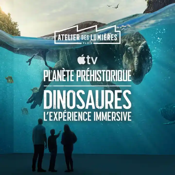Exposition Planète préhistorique dinosaures : une expérience immersive à l’Atelier des Lumières de Paris !